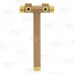 1" MPT x 10" Solid Brass Well Tank Tee (Lead-Free)