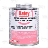 16 oz Medium-Body ABS Cement w/ Dauber, Milky Clear