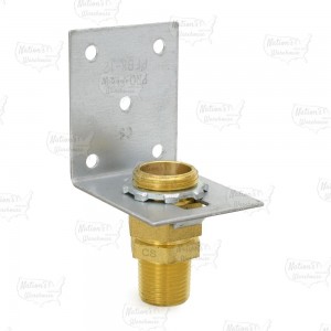Angle Mounting Bracket w/ 1/2" MIP (3/8" FIP) x 1/2" CSST Adapter