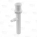 1-1/2" x 8" Slip Joint Dishwasher Taipiece w/ 5/8" Hose Barb x 7/8" OD Outlet, White Plastic