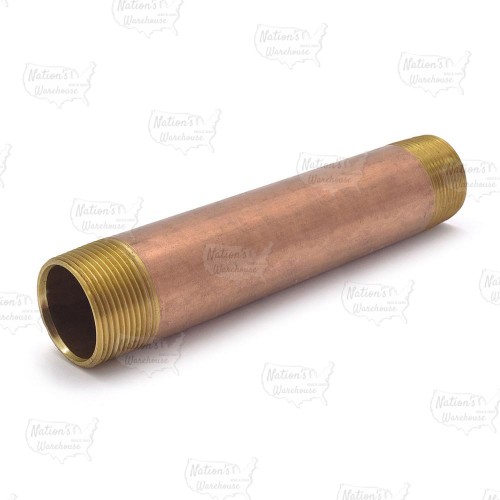 1-1/4" x 10" Brass Pipe Nipple