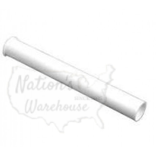 1-1/2" x 12" Flanged Tailpiece, White Plastic