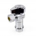 1/2" Press x 3/8" OD Compression Angle Stop Valve (1/4-Turn), Lead-Free