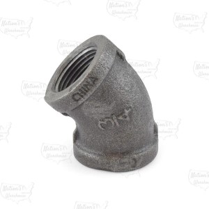 3/4" Black 45° Elbow (Imported)