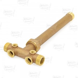 1" MPT x 13" Union Brass Well Tank Tee (Lead-Free)