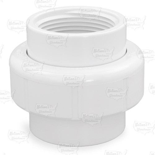 1-1/4" PVC (Sch. 40) FIP x FIP Union w/ EPDM O-ring