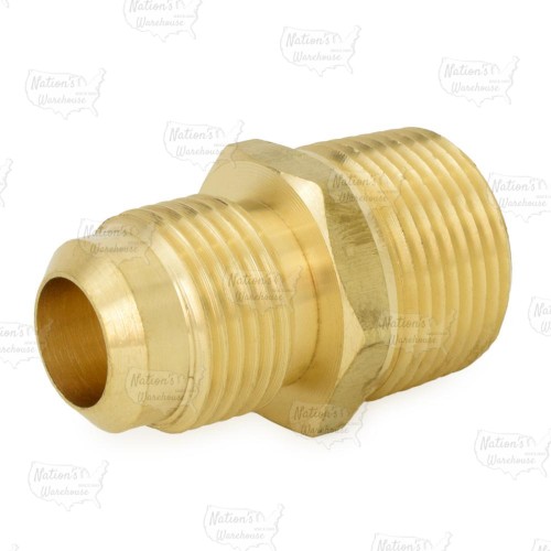 5/8" Flare x 3/4" Male NPT Threaded Brass Adapter