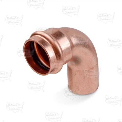 1" Press Copper 90° Street Elbow, Imported