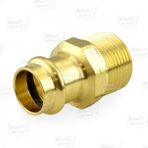 3/4" Press x 1/2" Male Threaded Adapter, Lead-Free Brass