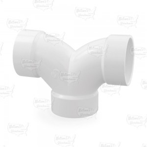 3" PVC DWV 90° Double Elbow