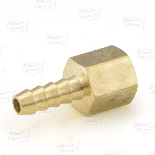 1/4” Hose Barb x 1/4” Female Threaded Adapter, Brass