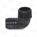 1-1/4" Barbed Insert x 1-1/4" Male NPT 90° PVC Elbow, Sch 40, Gray