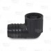 1-1/2" Barbed Insert x 1-1/4" Female NPT 90° PVC Reducing Elbow, Sch 40, Gray