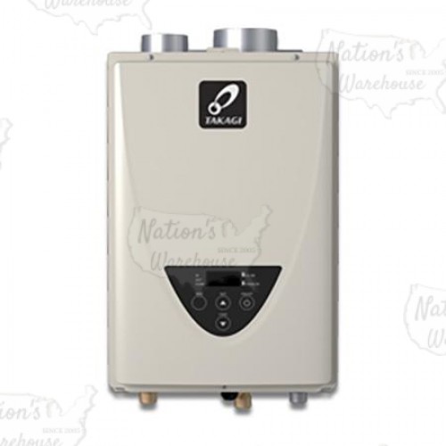 Takagi TK-110U-I Indoor Tankless Water Heater, Natural/Propane Gas Convertible, 140KBTU (replaces T-KJr2-IN NG & LP)