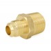 1/2" Flare x 3/4" Male NPT Threaded Brass Adapter