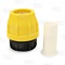 1-1/2" Compression Cap for SDR-11 Yellow PE Gas Pipe