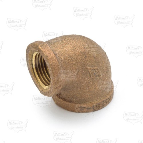 3/4" FPT Brass 90° Elbow, Lead-Free