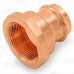 1-1/4" Press Copper x 1-1/2" Female Threaded Adapter, Imported