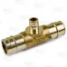 1" x 1" x 1/2" Expansion PEX Tee, LF Brass