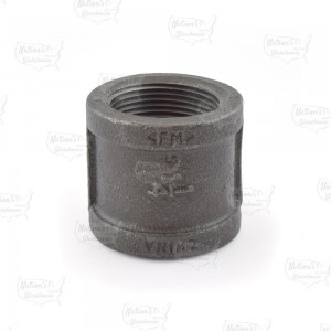 1-1/4" Black Coupling (Imported)