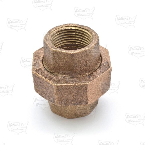 3/4" FPT Brass Union, Lead-Free