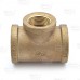 1" x 1" x 3/4" FPT Brass Tee, Lead-Free