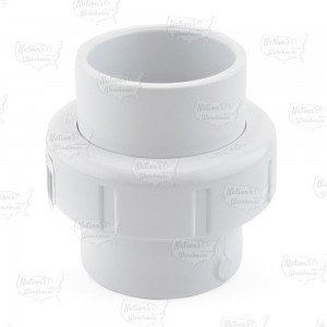 1-1/2" PVC (Sch. 40) Socket Union w/ Buna-N O-ring