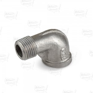 1/2" 304 Stainless Steel 90° Street Elbow, MNPT x FNPT threaded