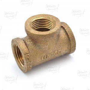 1/2" FPT Brass Tee, Lead-Free