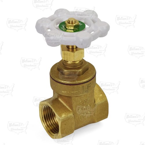 3/4" Threaded Gate Valve (Lead-Free)