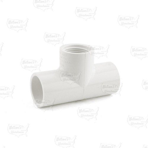 3/4" PVC (Sch. 40) Tee (Socket x Socket x FIPT)