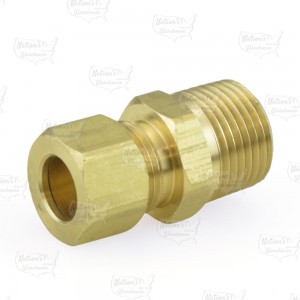 3/8" OD x 3/8" MIP Threaded Compression Adapter, Lead-Free