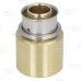 3/4" PEX Press x 1" Copper Pipe Adapter, Lead-Free Bronze