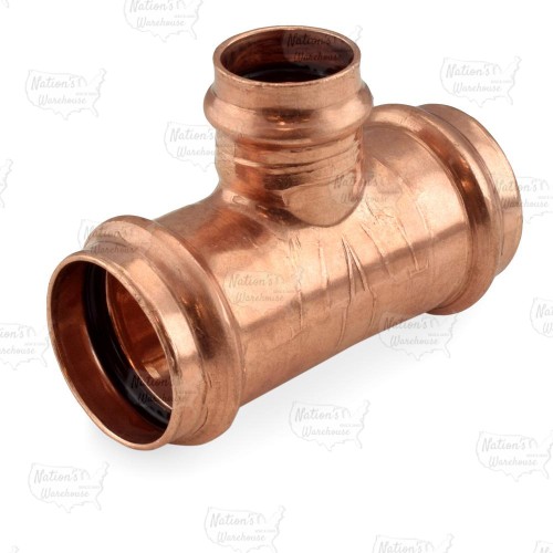 1-1/2" x 1-1/2" x 1" Press Copper Tee