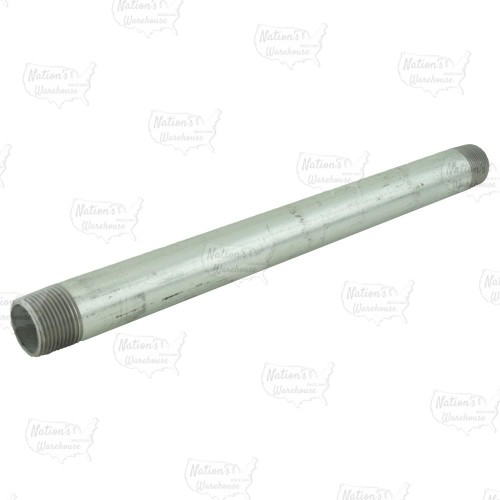 3/4” x 12” Galvanized Steel Pipe Nipple