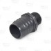 1-1/2" Barbed Insert x 1" Male NPT Threaded PVC Reducing Adapter, Sch 40, Gray