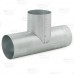 4" Galvanized Flue Tee, 12" Length, 26 GA..