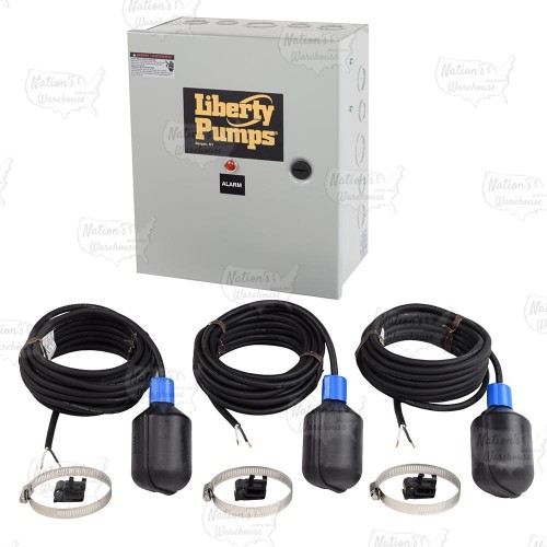 Indoor Duplex Sewage/Grinder Pump System Control w/ 20ft cord, 115/208/230V, up to 1HP (15A)