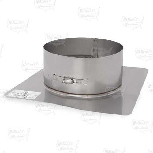 7" Z-Max 13" x 13" Stainless Steel Flat Chimney Flashing