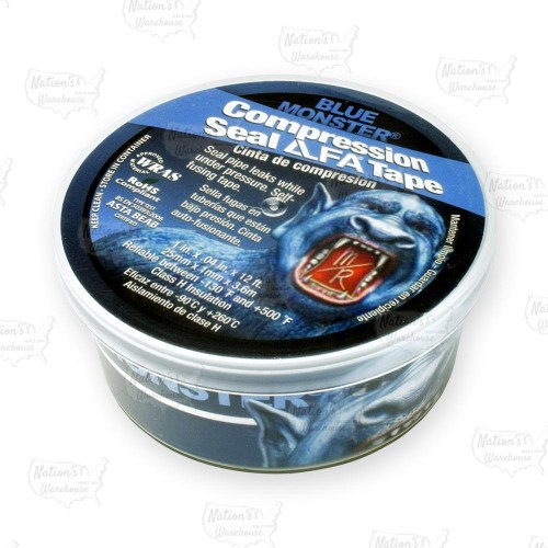 Blue Monster Self-Fusing Silicon Seal Tape, 1" x 12ft