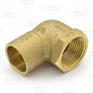 3/4” Sweat x 3/4” FPT Cast Brass Elbow, Lead-Free