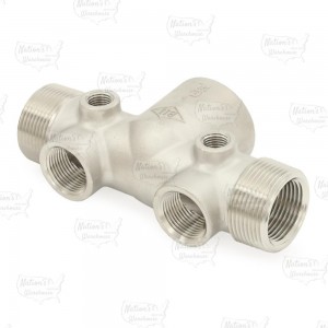 1-1/4" FPT x 1-7/8" Solid 304 Stainless Steel Well Tank Tee, Extension Type