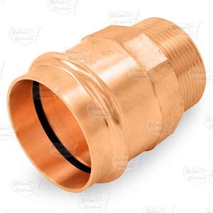 2" Copper Press x 1-1/2" Male Threaded Adapter, Imported