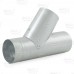 4" Galvanized Flue Wye, 12" Length, 26 GA..