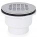 2" Hub, Solvent Weld PVC Shower Base/Module Drain w/ Snap-in Strainer, Receptor Base