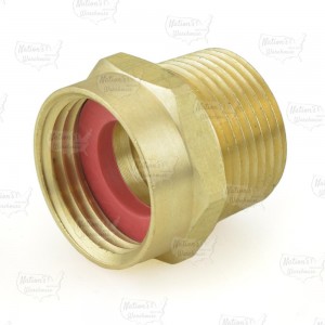 3/4" FGH x 3/4" MIP (tapped 1/2" FIP) Brass Adapter