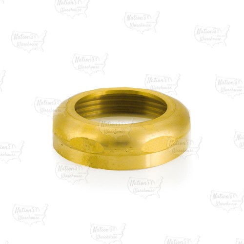 1-1/2" x 1-1/4" Tubular Slip Nut, Solid Rough Brass