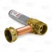 3/4" Female Swivel Hose Thread x 3/4" Male Hose Thread Tee, Mini-Rester Water Hammer Arrestor