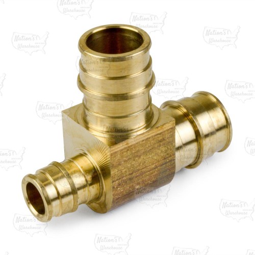 3/4" x 1/2" x 3/4" Expansion PEX Tee, LF Brass