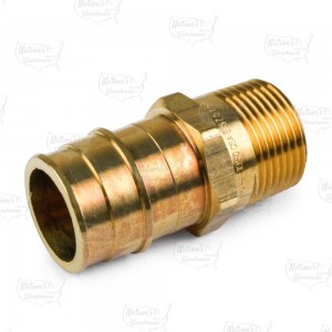 1" PEX x 3/4" Male Threaded F1960 Adapter, LF Brass